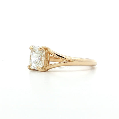1.20 Radiant Cut Diamond Engagement Ring 14k