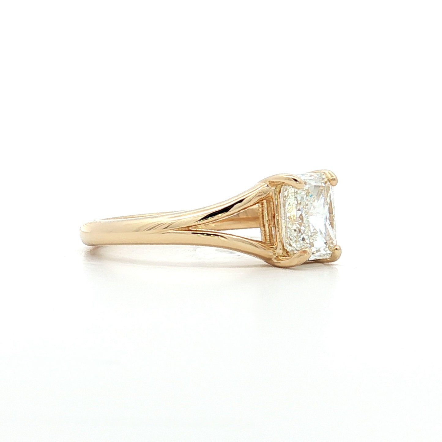 1.20 Radiant Cut Diamond Engagement Ring 14k