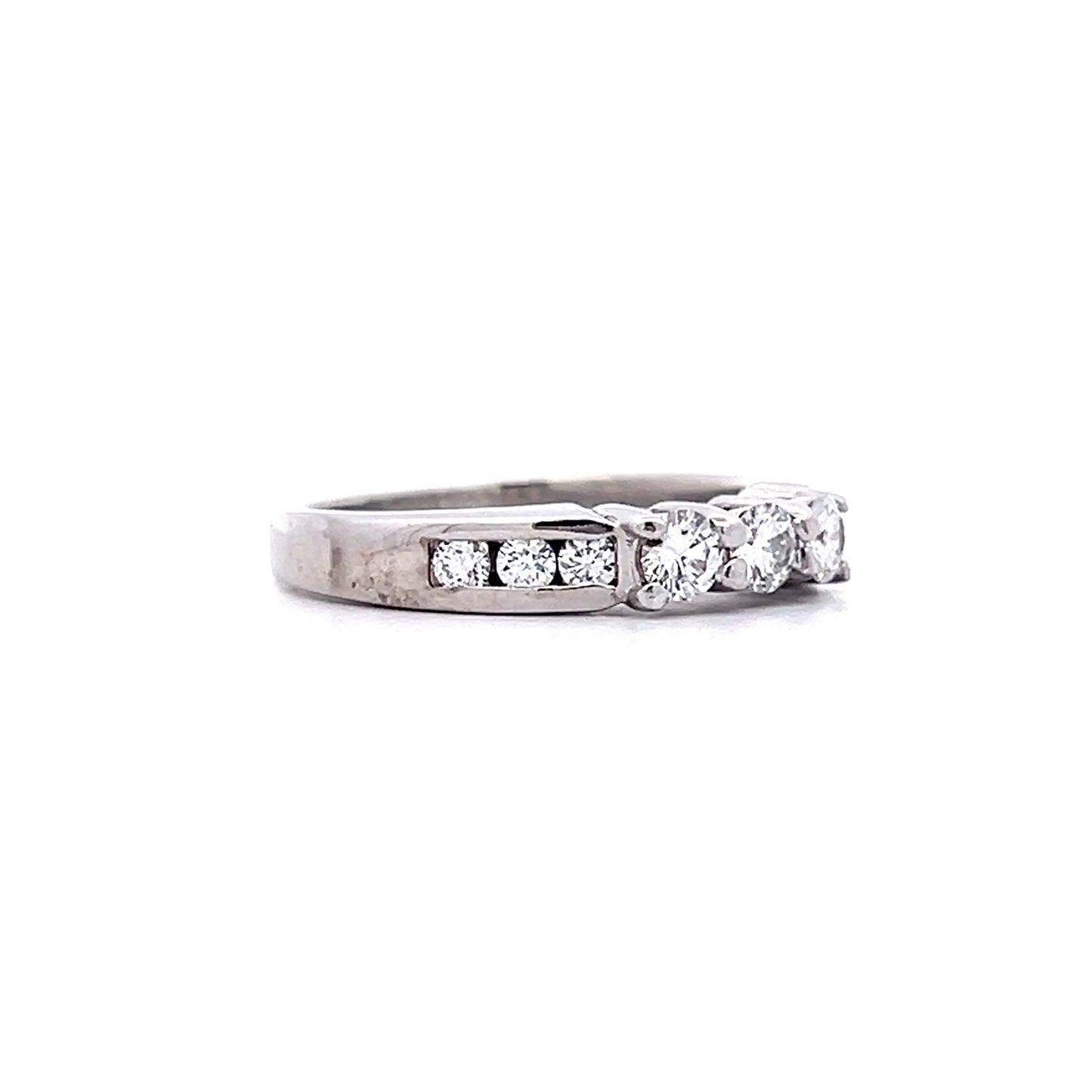 .66 Round Brilliant Diamond Wedding Band in 18k