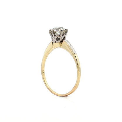 .85 Antique European Diamond Engagement Ring in 14k
