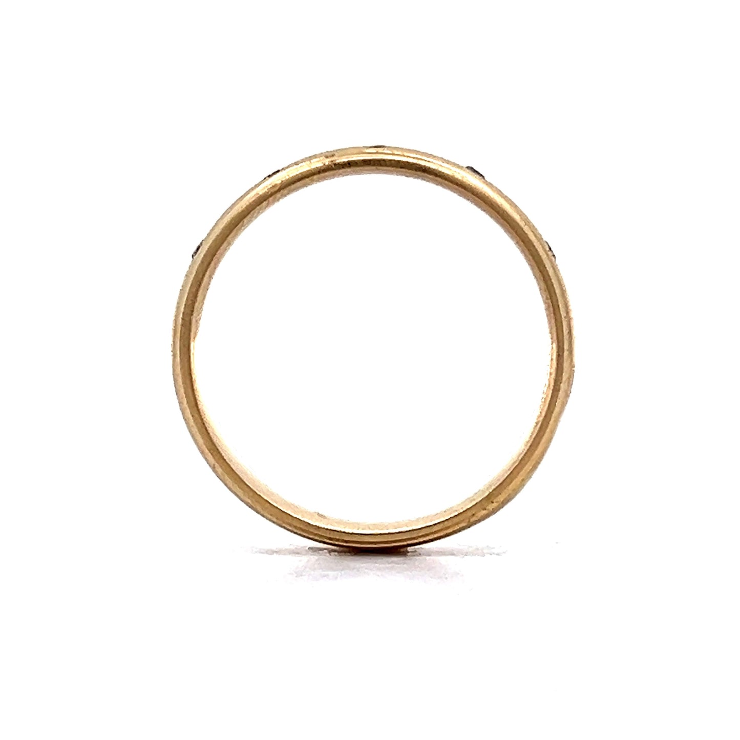 .06 Bezel Diamond Stacking Ring in 14k Yellow Gold