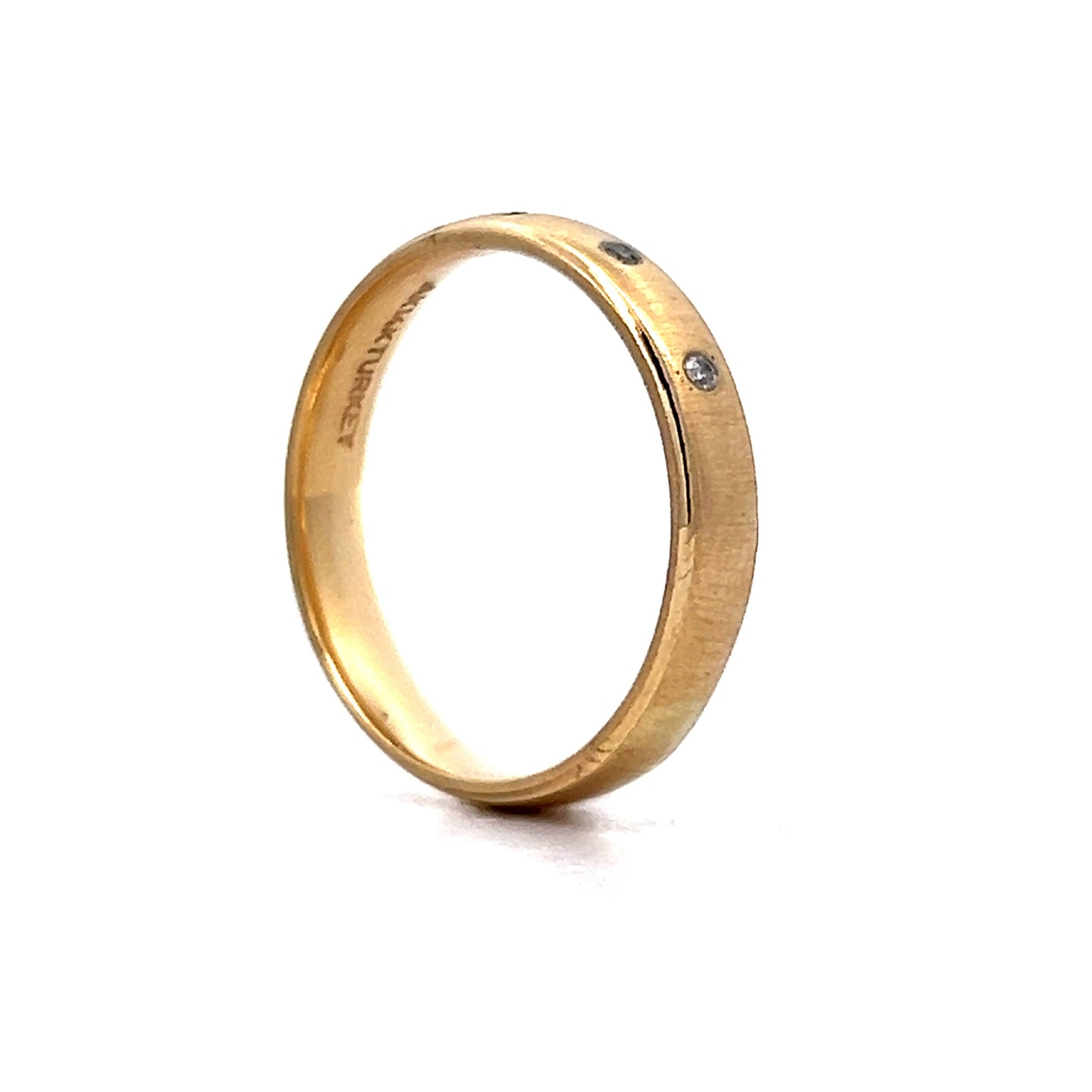 .06 Bezel Diamond Stacking Ring in 14k Yellow Gold