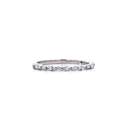 .17 Marquise & Round Diamond Wedding Band in 14k