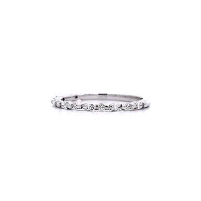 .17 Marquise & Round Diamond Wedding Band in 14k