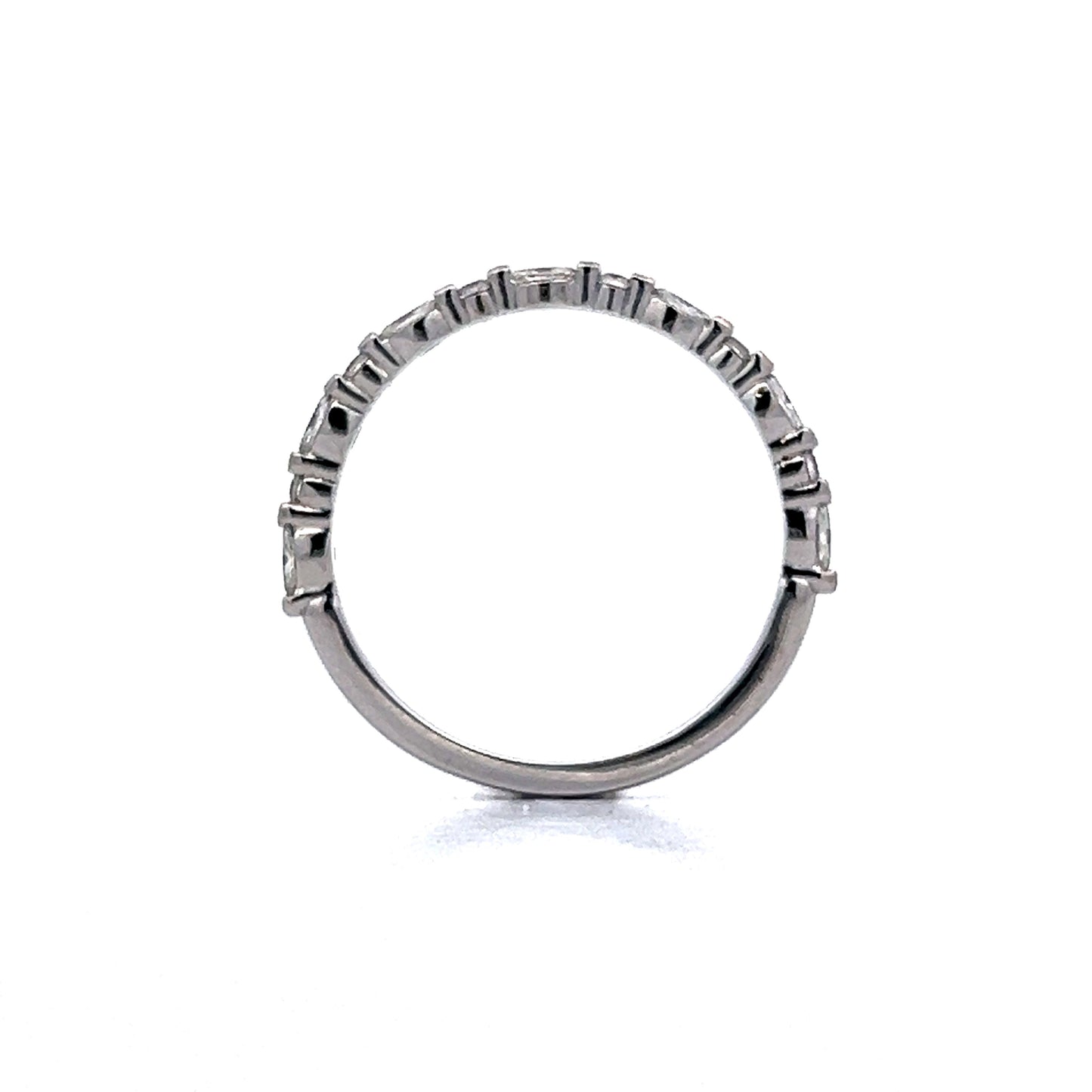 .17 Marquise & Round Diamond Wedding Band in 14k