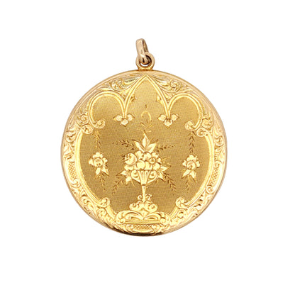.11 Antique Victorian Diamond Locket in 14k Yellow Gold