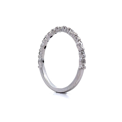 .17 Marquise & Round Diamond Wedding Band in 14k