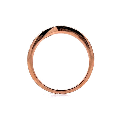 .12 Diamond Contour Wedding Band in 14k Rose Gold