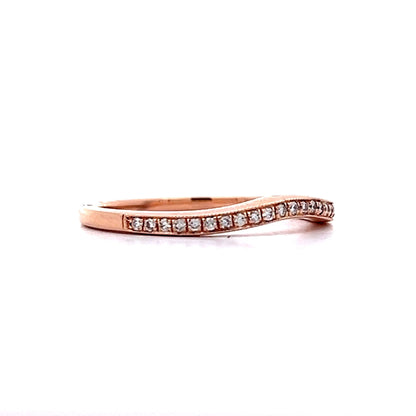 .12 Diamond Contour Wedding Band in 14k Rose Gold