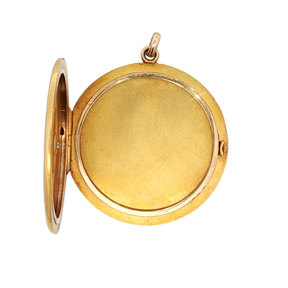 .11 Antique Victorian Diamond Locket in 14k Yellow Gold