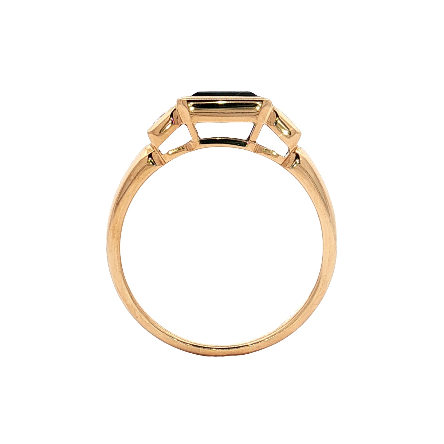 .73 Baguette Sapphire Engagement Ring in 18k