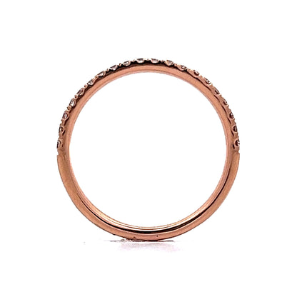 .28 French Set Diamond Wedding Band in 14k Rose Gold