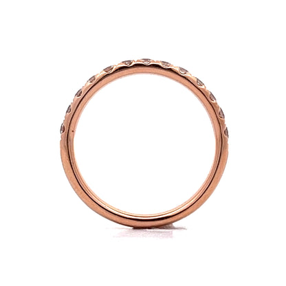 .53 French Set Diamond Wedding Band in 14k Rose Gold