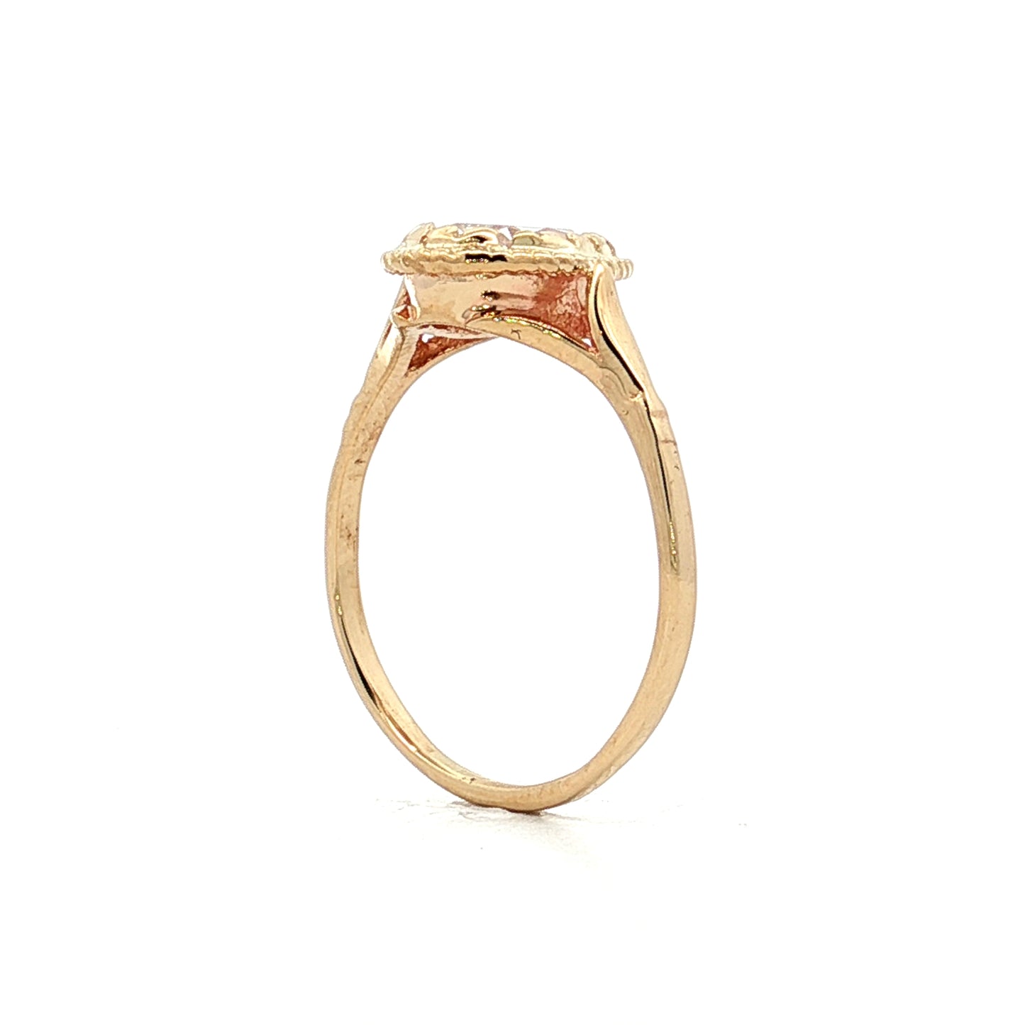 1.33 Antique Oval Diamond Engagement Ring 10k