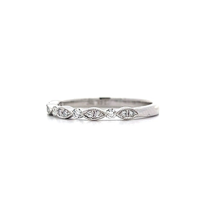 .53 Marquise Station Diamond Wedding Band in 14k