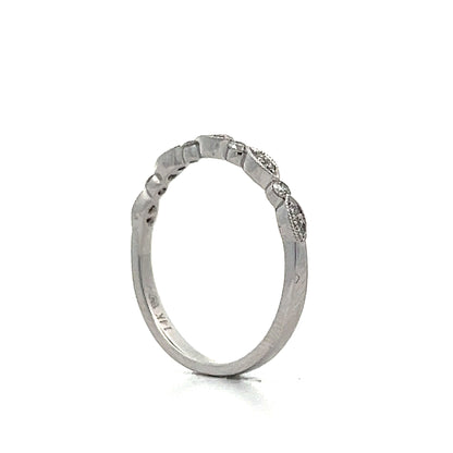 .53 Marquise Station Diamond Wedding Band in 14k