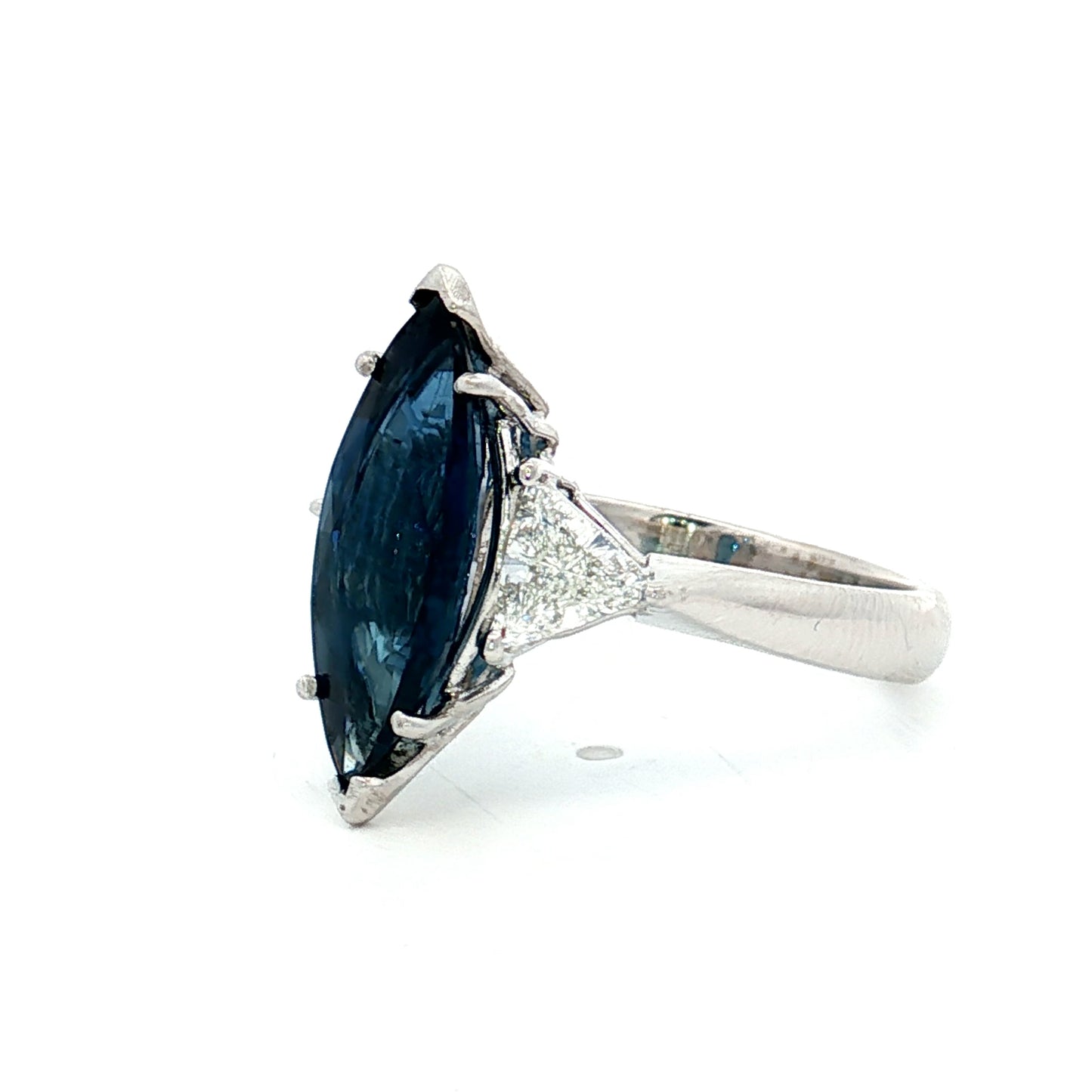 3.33 Marquise Sapphire Engagement Ring in 18k