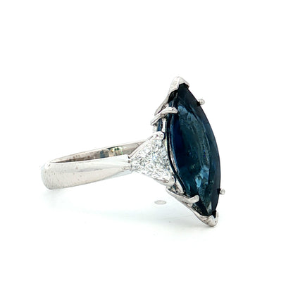 3.33 Marquise Sapphire Engagement Ring in 18k
