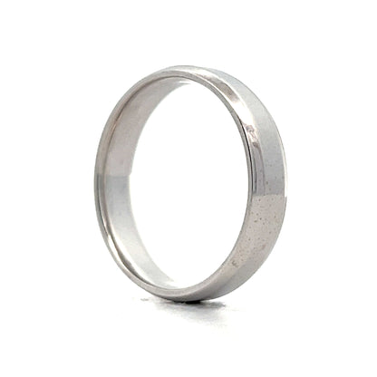 Mens 5mm Beveled Edge Wedding Band in 14k