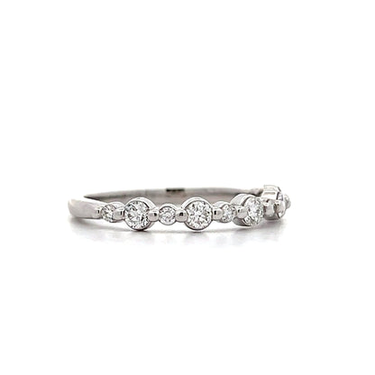 .44 Diamond Station Stacking Ring in 14k