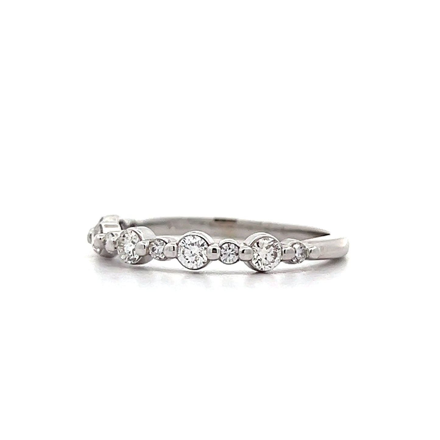 .44 Diamond Station Stacking Ring in 14k