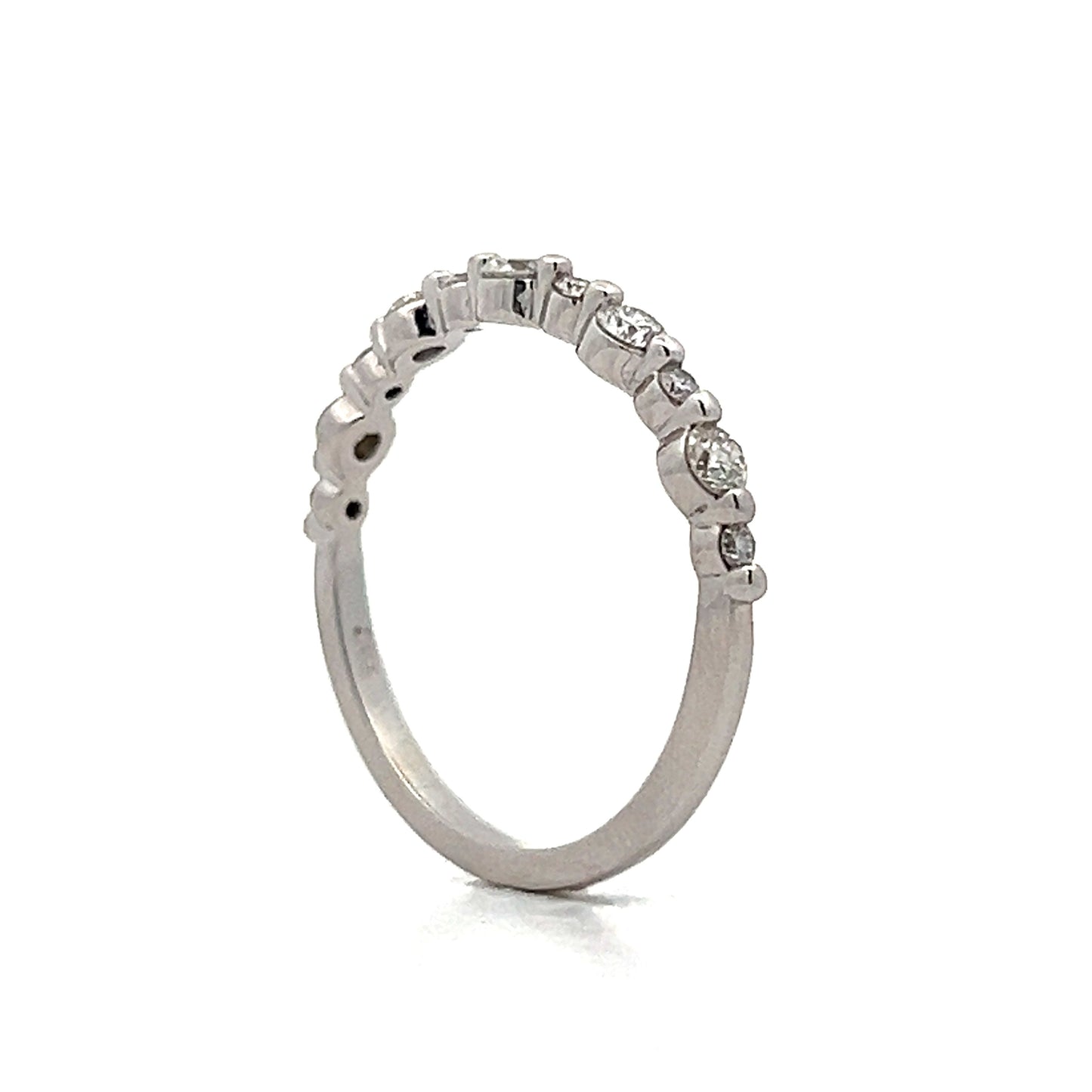 .44 Diamond Station Stacking Ring in 14k