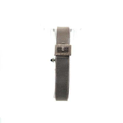 Art Deco Mesh Band Diamond Watch in 14k White Gold & Platinum