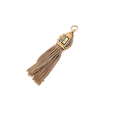 Antique Victorian Tassle Pendant in 14k Yellow Gold