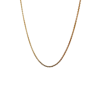 20 Inch Spiral Chain Necklace in 14k Yellow Gold