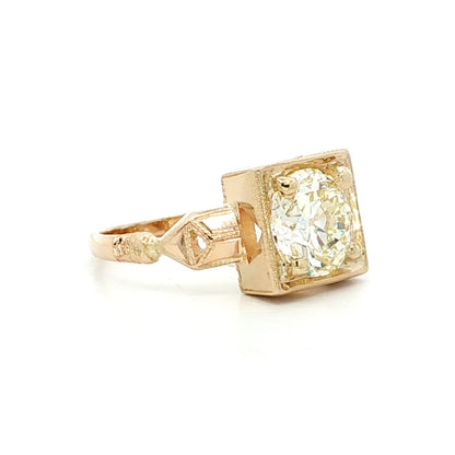 1.68 Antique Old European Diamond Engagement Ring 14k