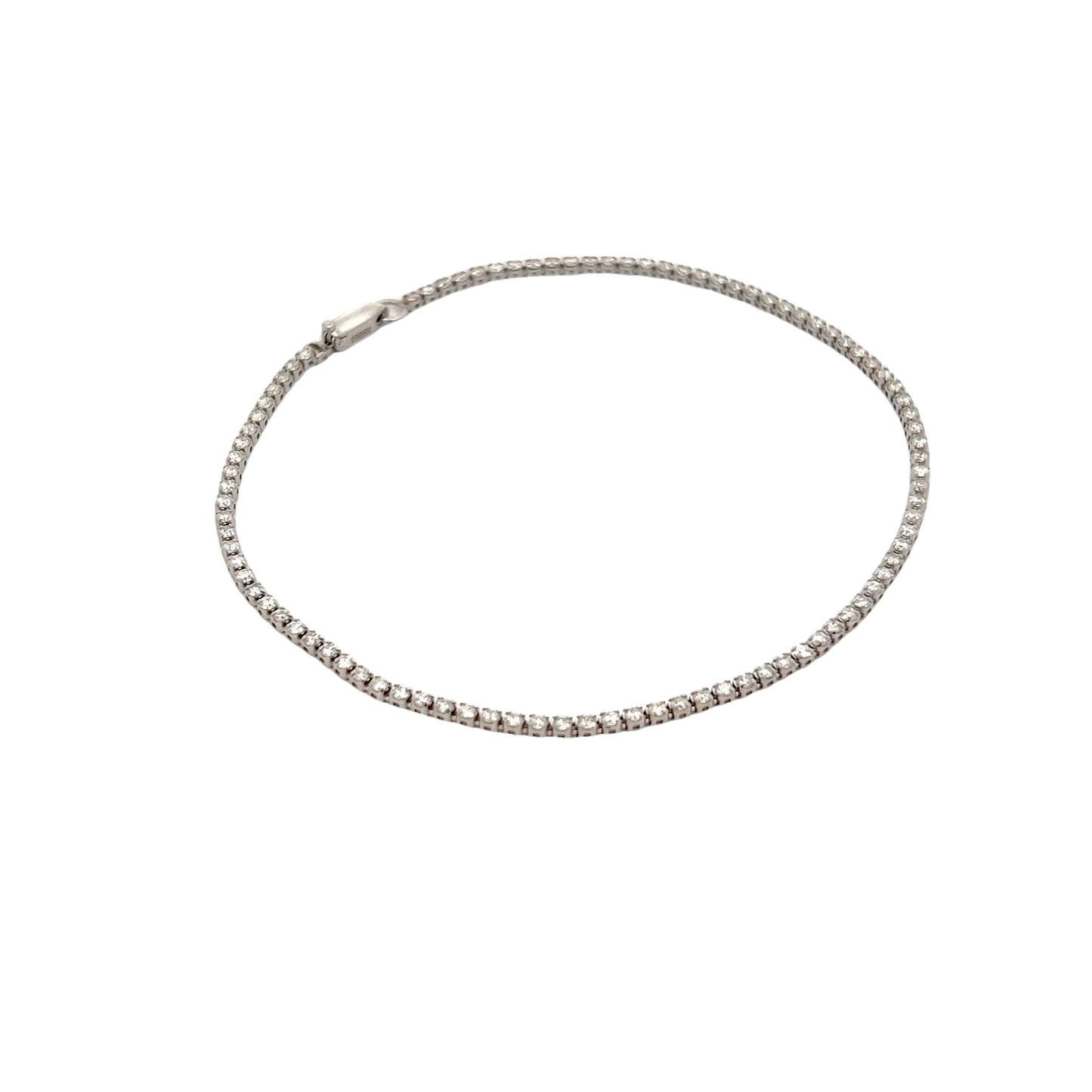 1.50 Round Brilliant Diamond Tennis Bracelet in White Gold