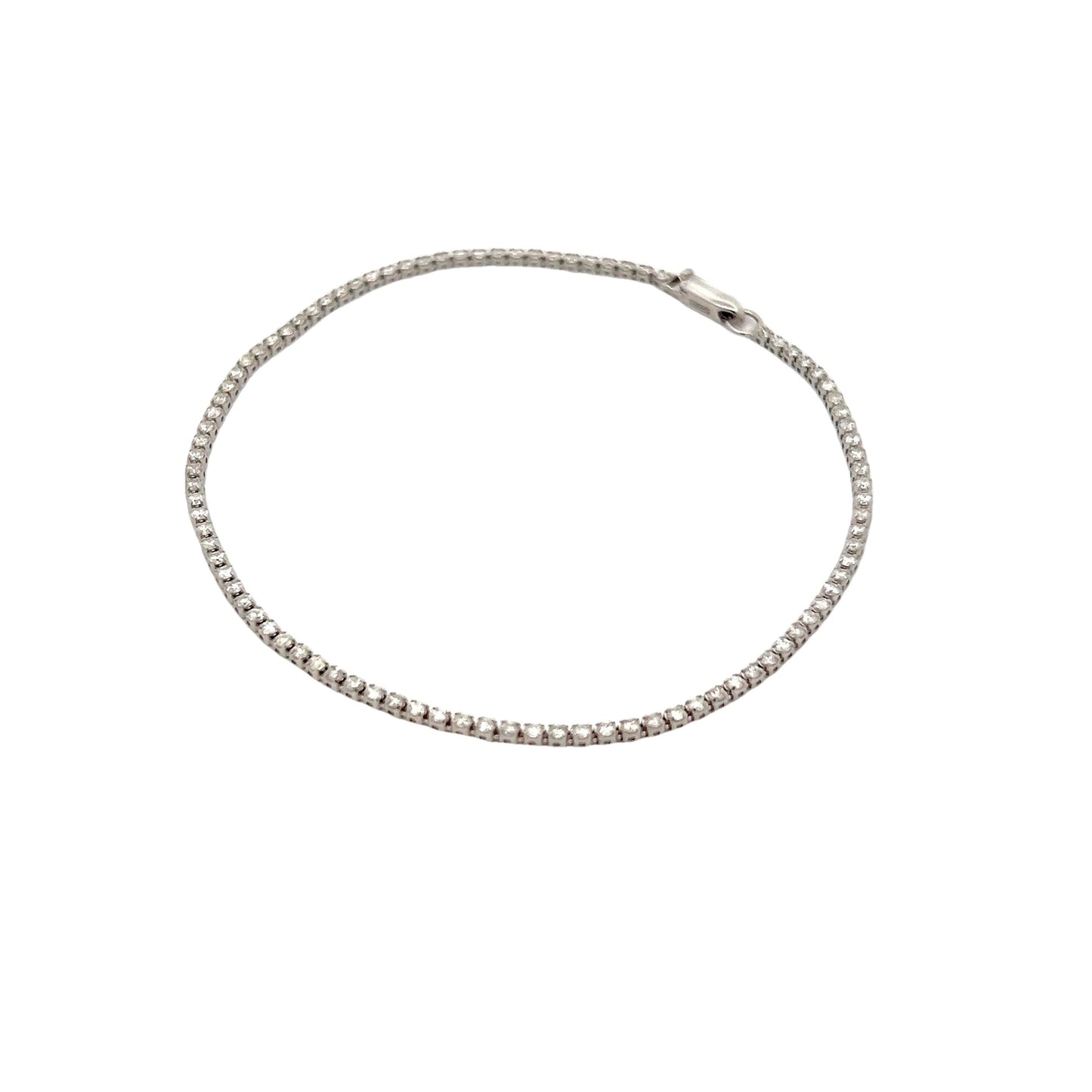 1.50 Round Brilliant Diamond Tennis Bracelet in White Gold