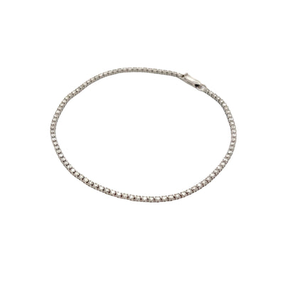 1.50 Round Brilliant Diamond Tennis Bracelet in White Gold