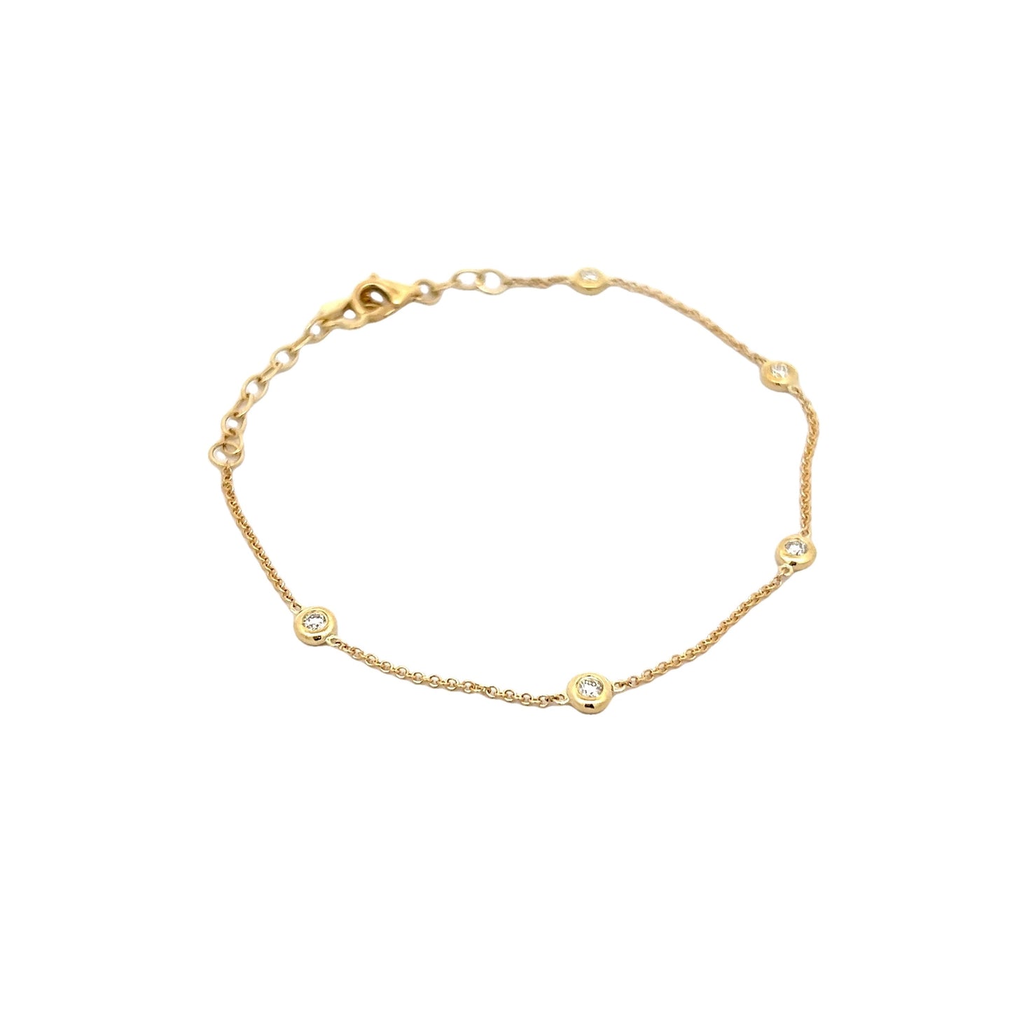 .18 Diamonds By The Yard Bracelet in 14k Yellow Gold