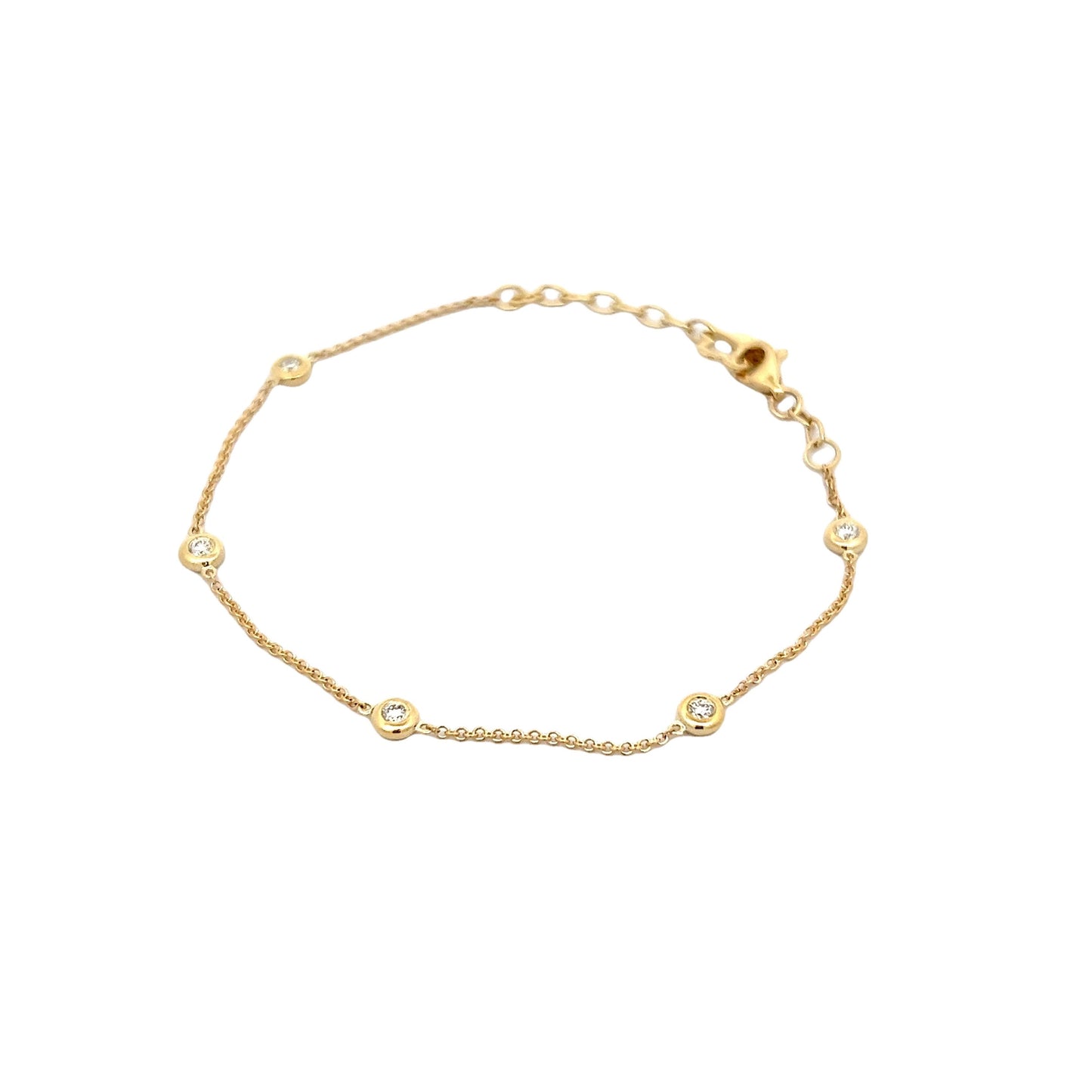 .18 Diamonds By The Yard Bracelet in 14k Yellow Gold