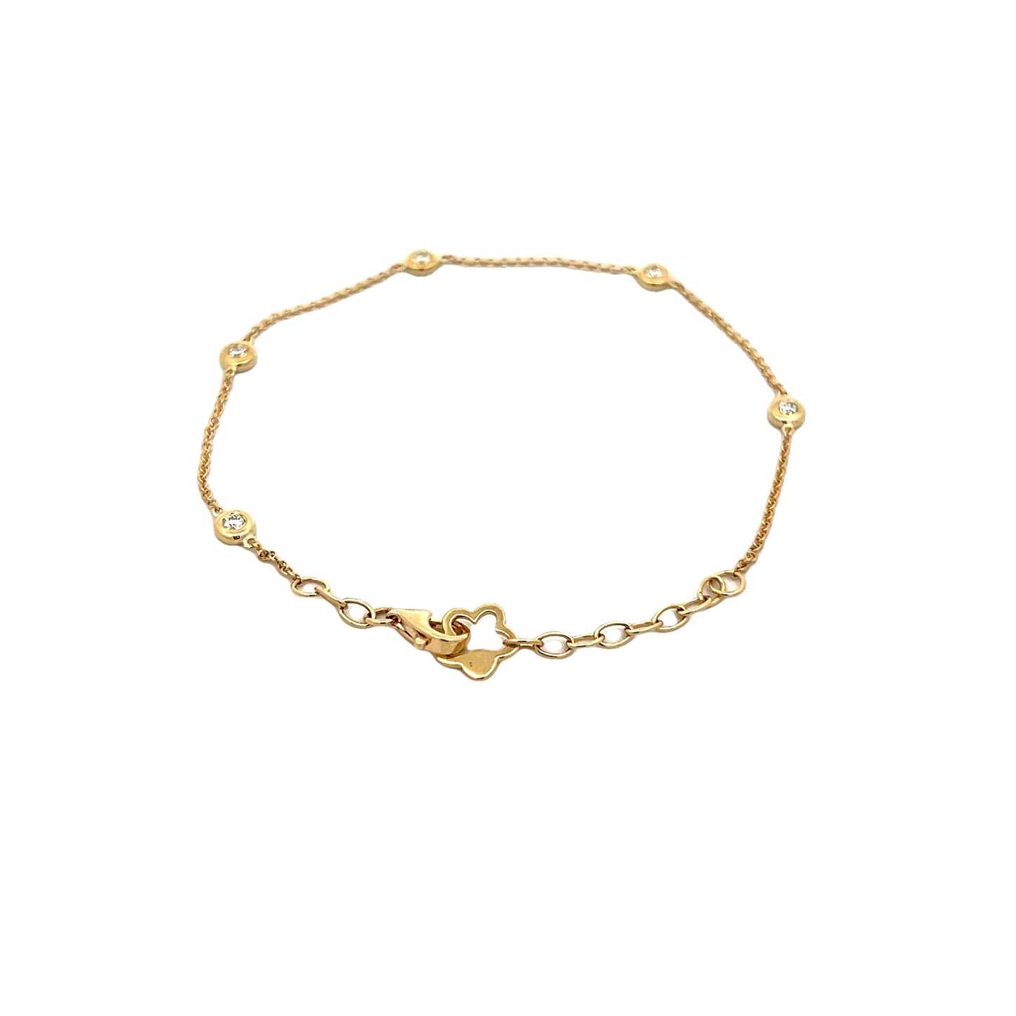 .18 Diamonds By The Yard Bracelet in 14k Yellow Gold