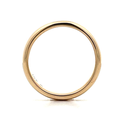 Mens Half Round Wedding Band in 14k Yellow Gold