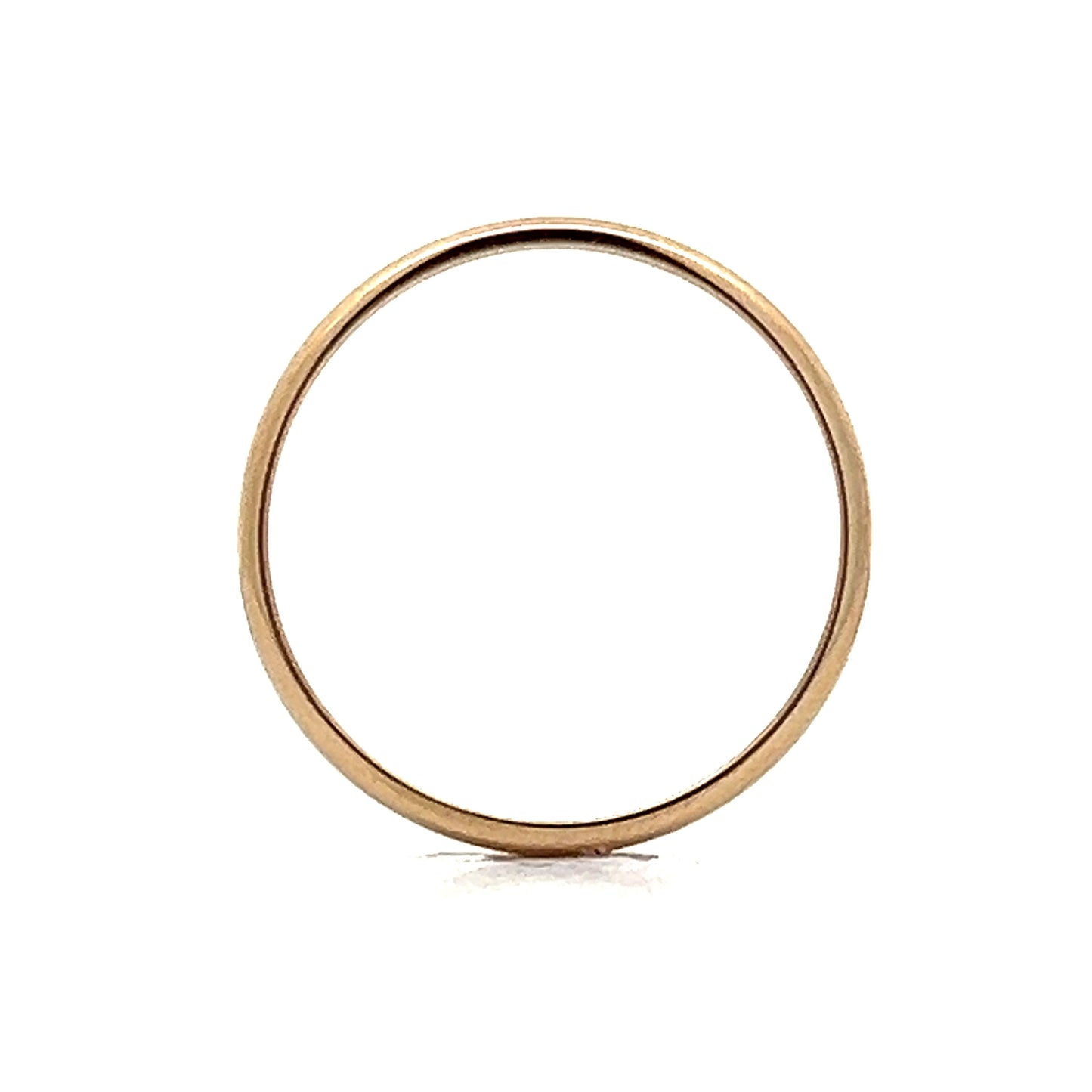 Traditional 2mm Half Round Wedding Band in 14k