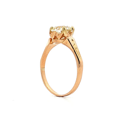 5 Carat Pear Cut Citrine Cocktail Ring in 18k