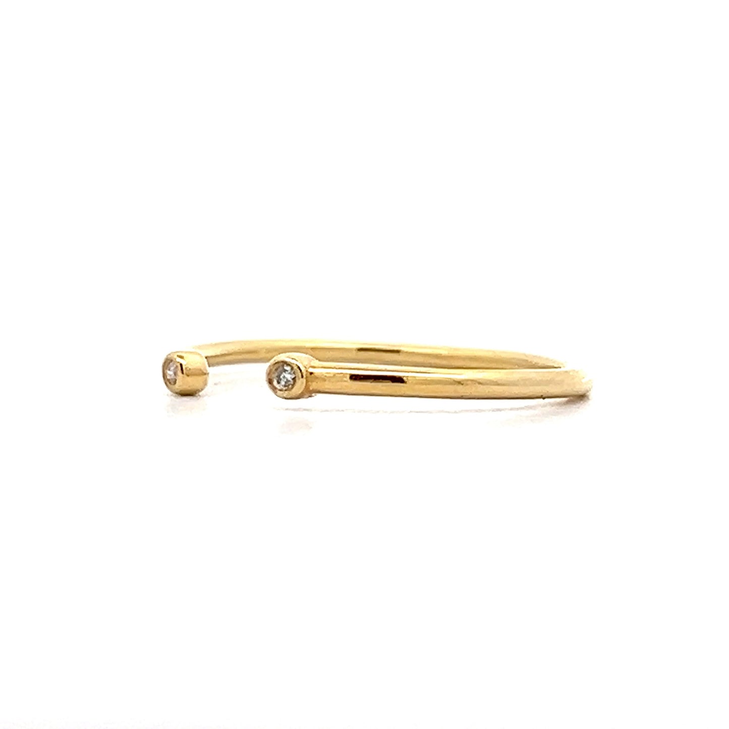 Diamond Open Style Stacking Band in 14k Yellow Gold