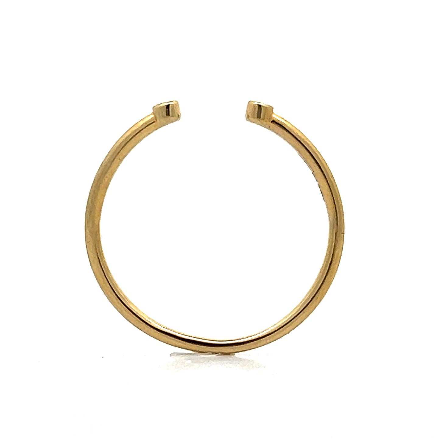 Diamond Open Style Stacking Band in 14k Yellow Gold