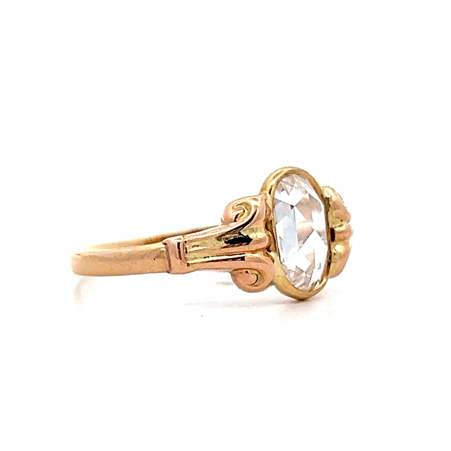 .91 Antique Victorian Rose Cut Diamond Ring in 9k Gold