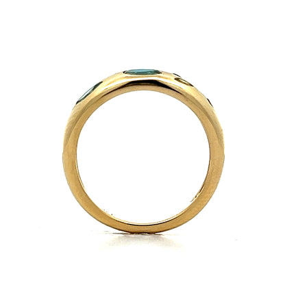 .69 Multi-Gemstone Dome Stacking Ring in 14k Yellow Gold