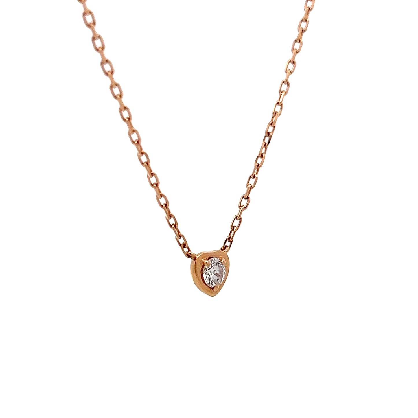 .17 Cartier Diamond Heart Pendant in 18k Rose Gold