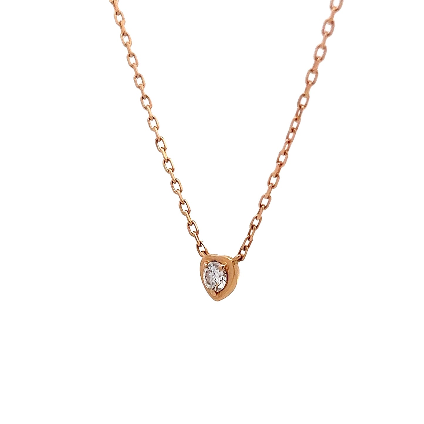 .17 Cartier Diamond Heart Pendant in 18k Rose Gold