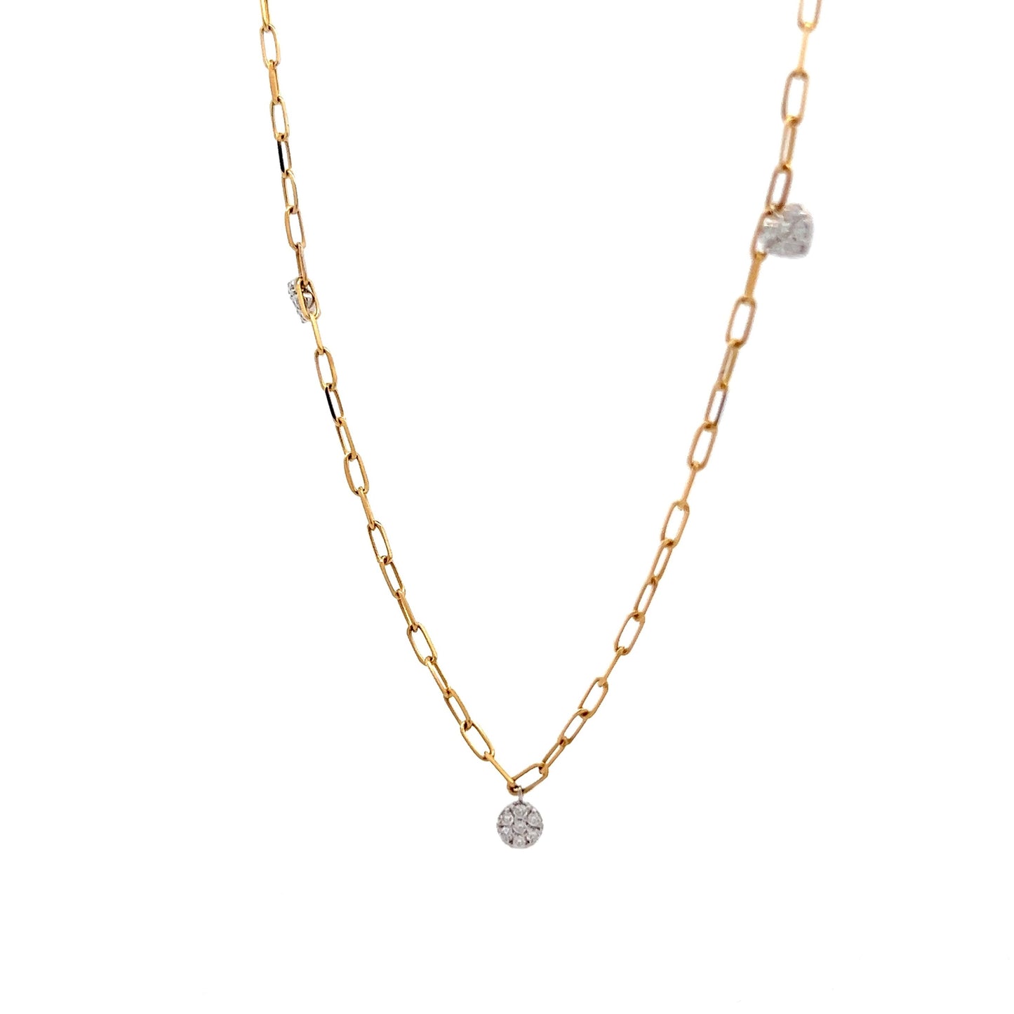 .43 Diamond Paperclip Chain Necklace in 18k