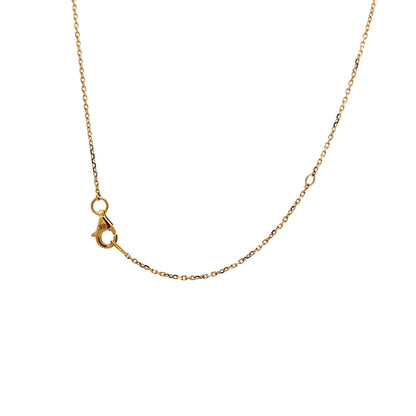 .28 Diamond Heart Bezel Necklace in 18k Yellow Gold