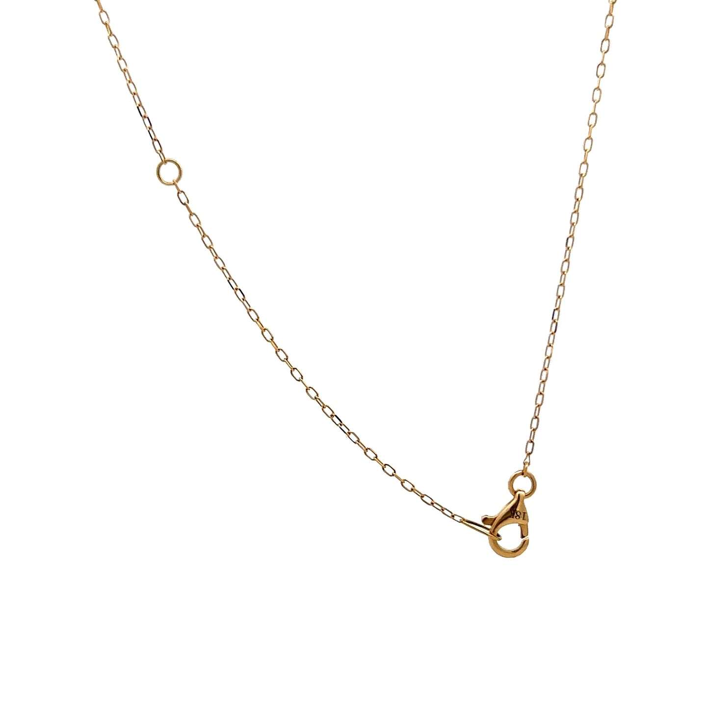 .23 Diamond Curved Bar Pendant Necklace in 18k