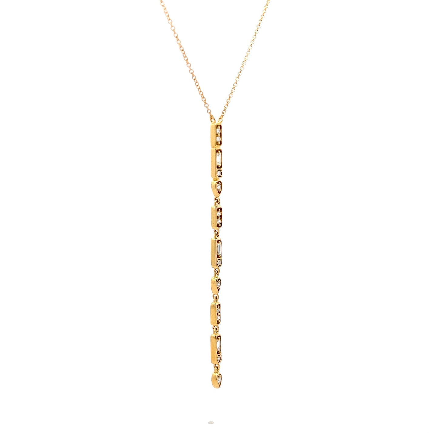 .27 Diamond Lariat Necklace in 18k Yellow Gold