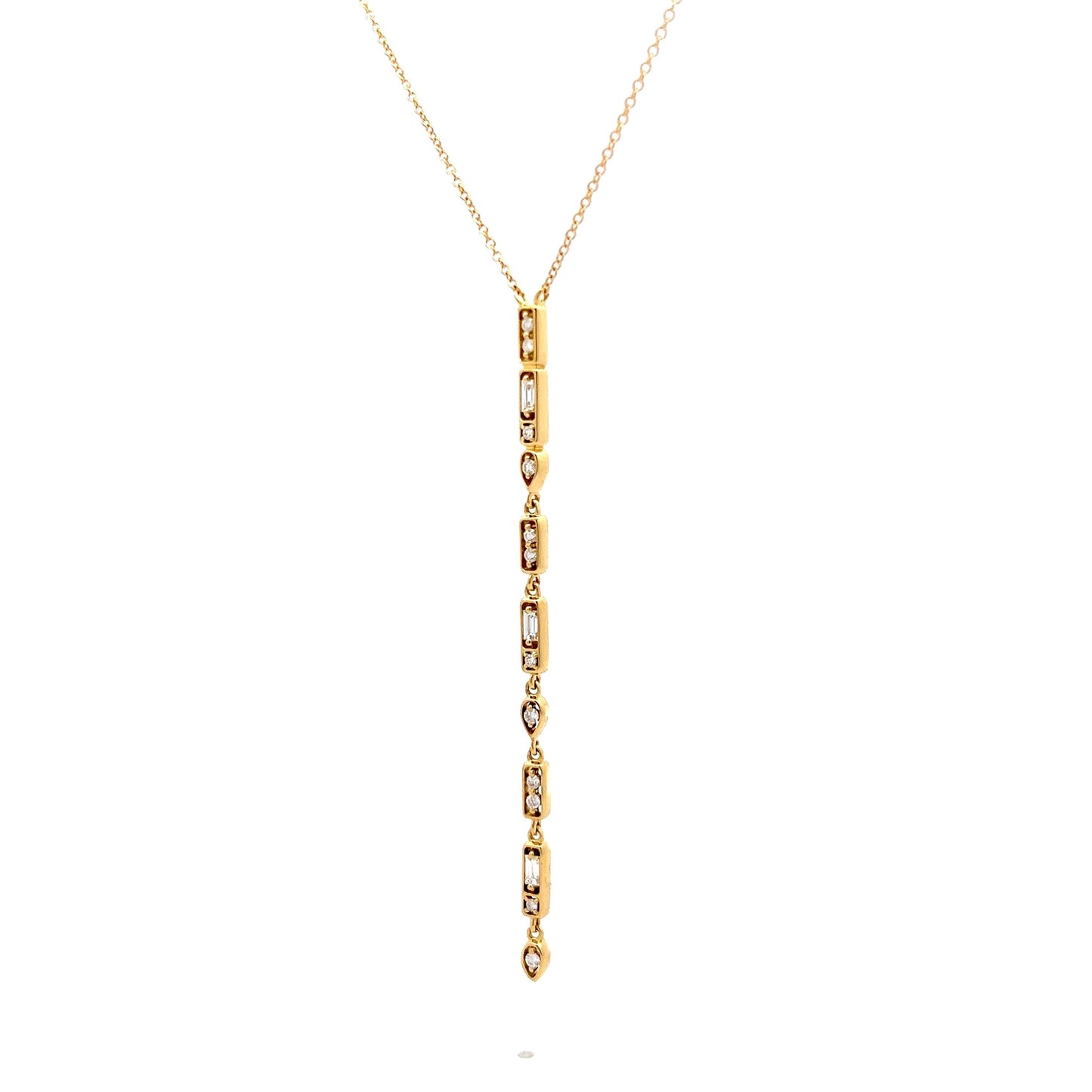 .27 Diamond Lariat Necklace in 18k Yellow Gold